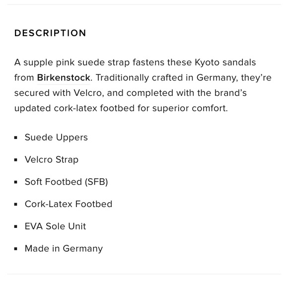 BIRKENSTOCK MADE IN GERMANY SOFT FOOTBED KYOTO UNISEX SZ 38 EU/ 7-7.5 US IN SO… - Picture 12 of 16